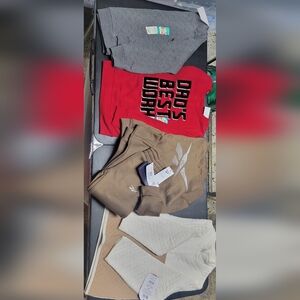 2 Garanimals Sweatshirts, 1 Reebok Jogger Outfit, 1 Wonder Nation Sweater 5T